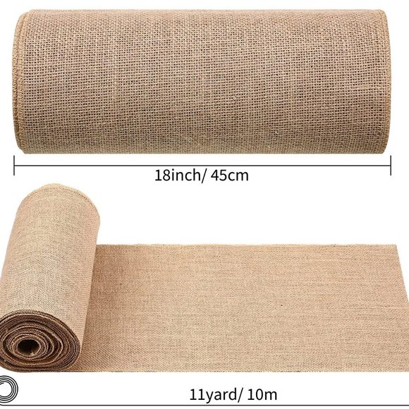 11 Yards x 18 inches Wide Burlap Table Runner Wedding Table Runner for Weddings - Picture 3 of 3